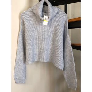 Sun + Moon Boxy Blue Turtleneck Size M NWT